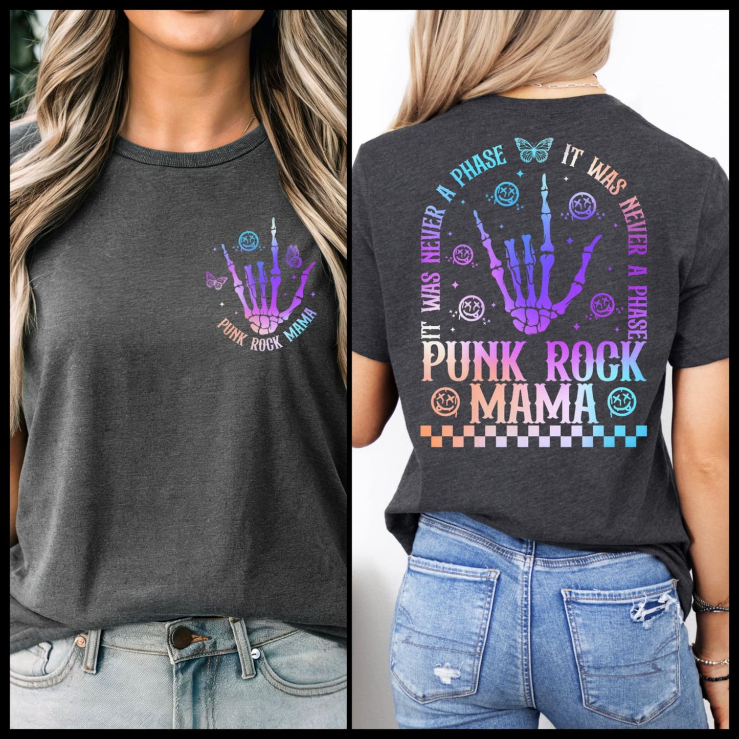 Punk Rock Mama Holographic T-Shirt – Fun and Bold Shirt for Cool Moms