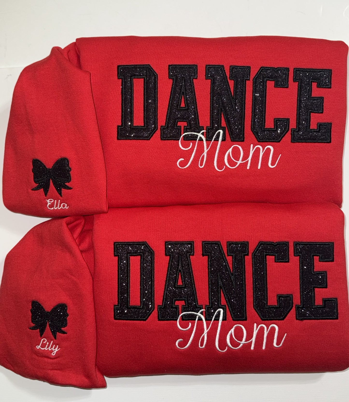 Dance Mom Embroidered Sweatshirt with Name on Sleeve | Custom Dance Mom Gift