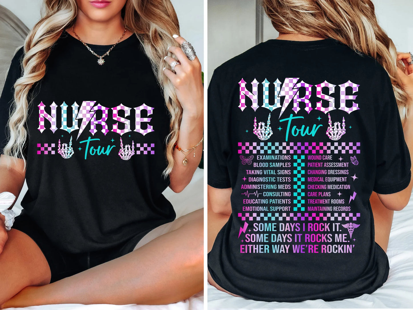 Nurse Tour Rockish Women’s T-Shirt – Bold and Fun Shirt for Rock Star Nurses