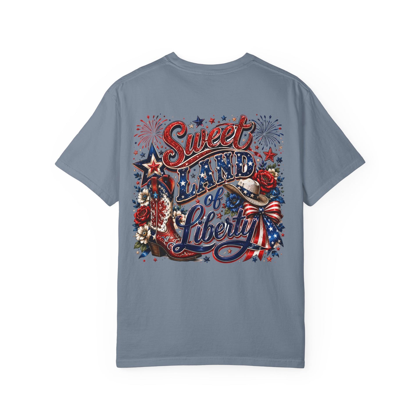Sweet Land of Liberty Shirt | Patriotic Western Graphic Tee | American Honey Cowgirl Fourth of July Shirt