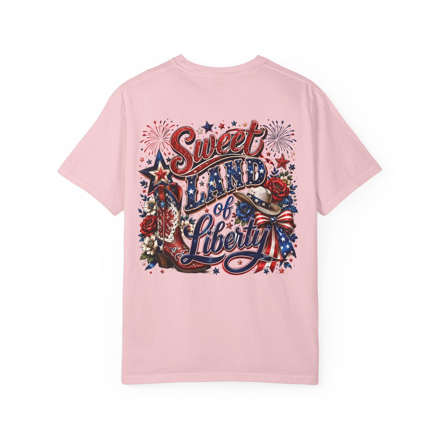 Sweet Land of Liberty Shirt | Patriotic Western Graphic Tee | American Honey Cowgirl Fourth of July Shirt