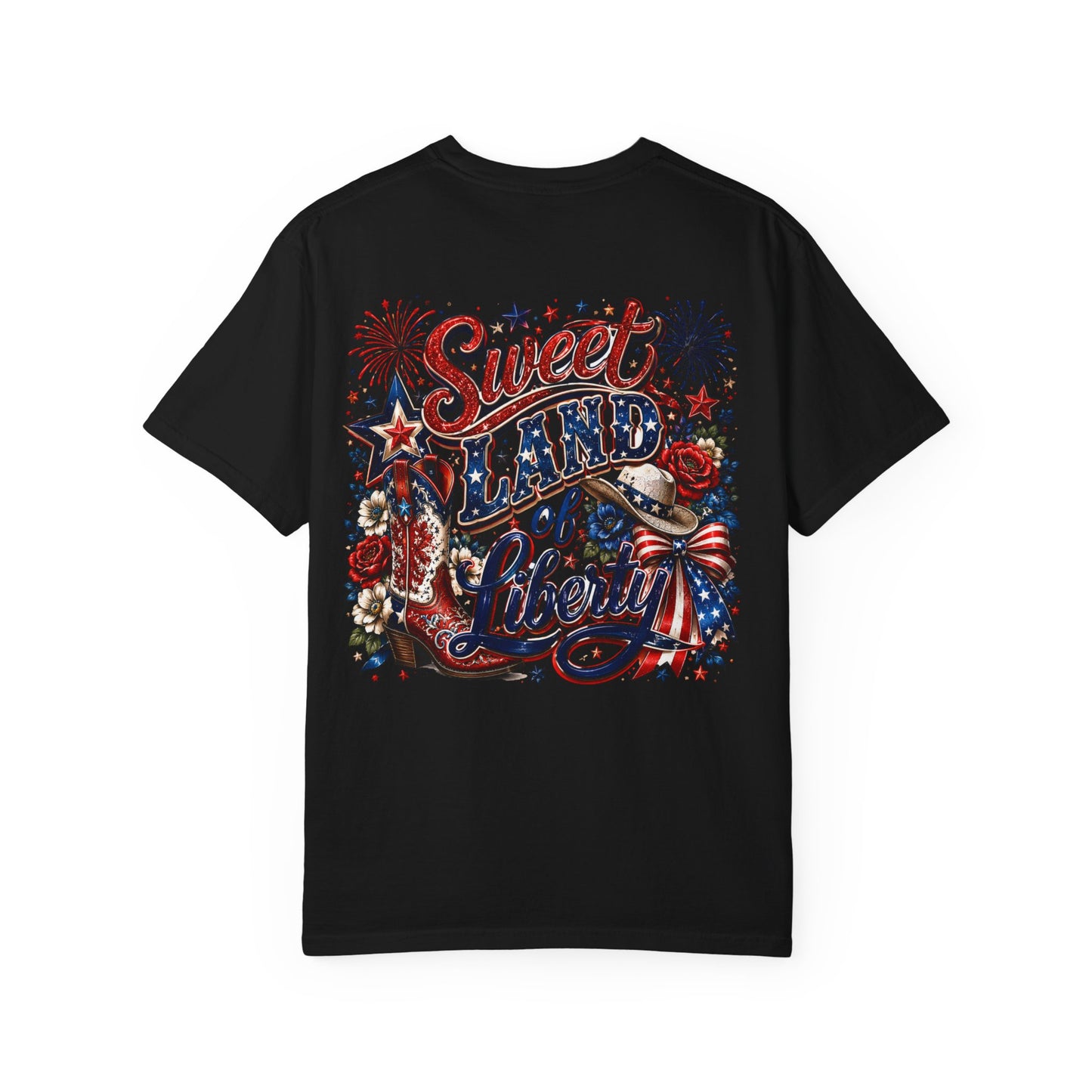 Sweet Land of Liberty Shirt | Patriotic Western Graphic Tee | American Honey Cowgirl Fourth of July Shirt
