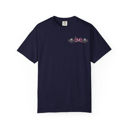 Pain Raised Her Discipline Refined Her Women's Motivational Gym T-Shirt | Butterfly Barbell Fitness Graphic Tee | Oversized Workout Shirt