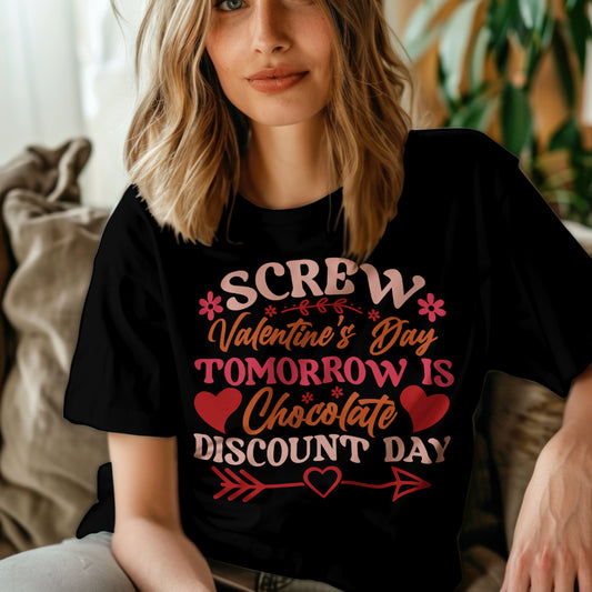 Anti-Valentine's Day Women's Graphic Tee - Say No to Love with Style!