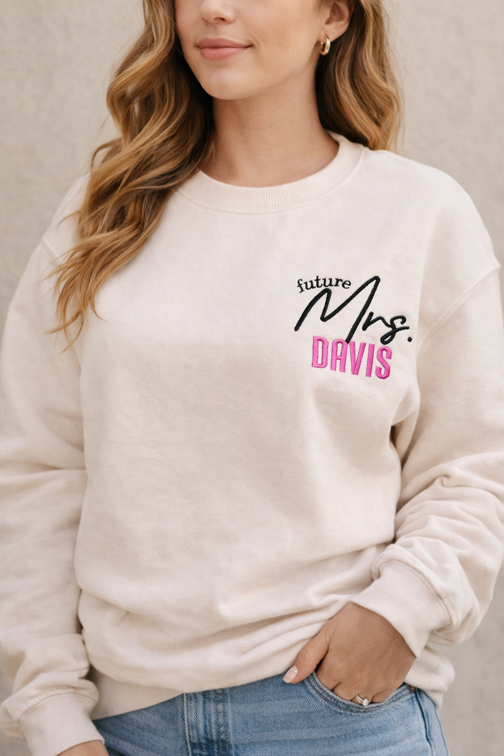 Future Mrs. Custom Embroidered Personalized Engagement Gift