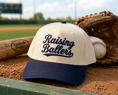 Raising Ballers Embroidered Trucker Hat | Baseball Mom Otto Cap | Sports Mom Baseball Hat