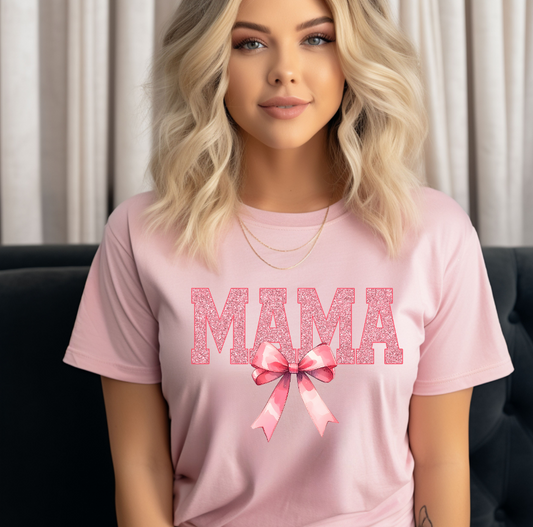 Beautiful Mama Bow Graphic Tee | Classy & Lovely