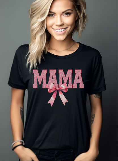 Beautiful Mama Bow Graphic Tee | Classy & Lovely