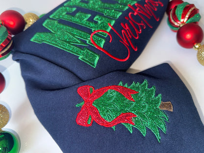 Custom Glitter “Merry Christmas” T-shirt, Sweatshirt, Hoodie 🎅✨