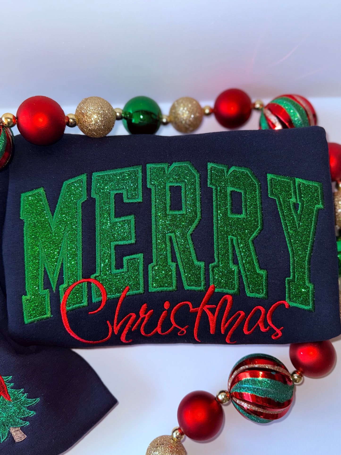 Custom Glitter “Merry Christmas” T-shirt, Sweatshirt, Hoodie 🎅✨