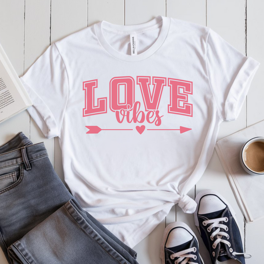 Love Vibes Graphic Tee – Stylish, Comfy, and Full of Heart
