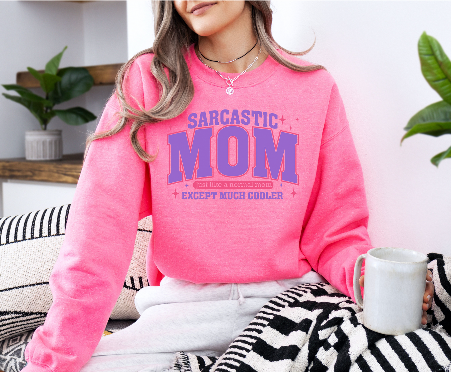 Sarcastic Mom Personalized Sweatshirt – Customizable with Kids' Names – Perfect Gift for Moms with Attitude