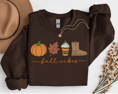 🧡 Fall Vibes Embroidered Sweatshirt