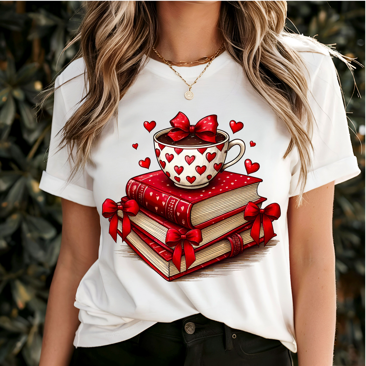 Book-Lover Valentine Women’s Graphic Tee – For Readers Who Love Stories and Style