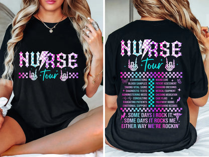 Nurse Tour Rockish Women’s T-Shirt – Bold and Fun Shirt for Rock Star Nurses